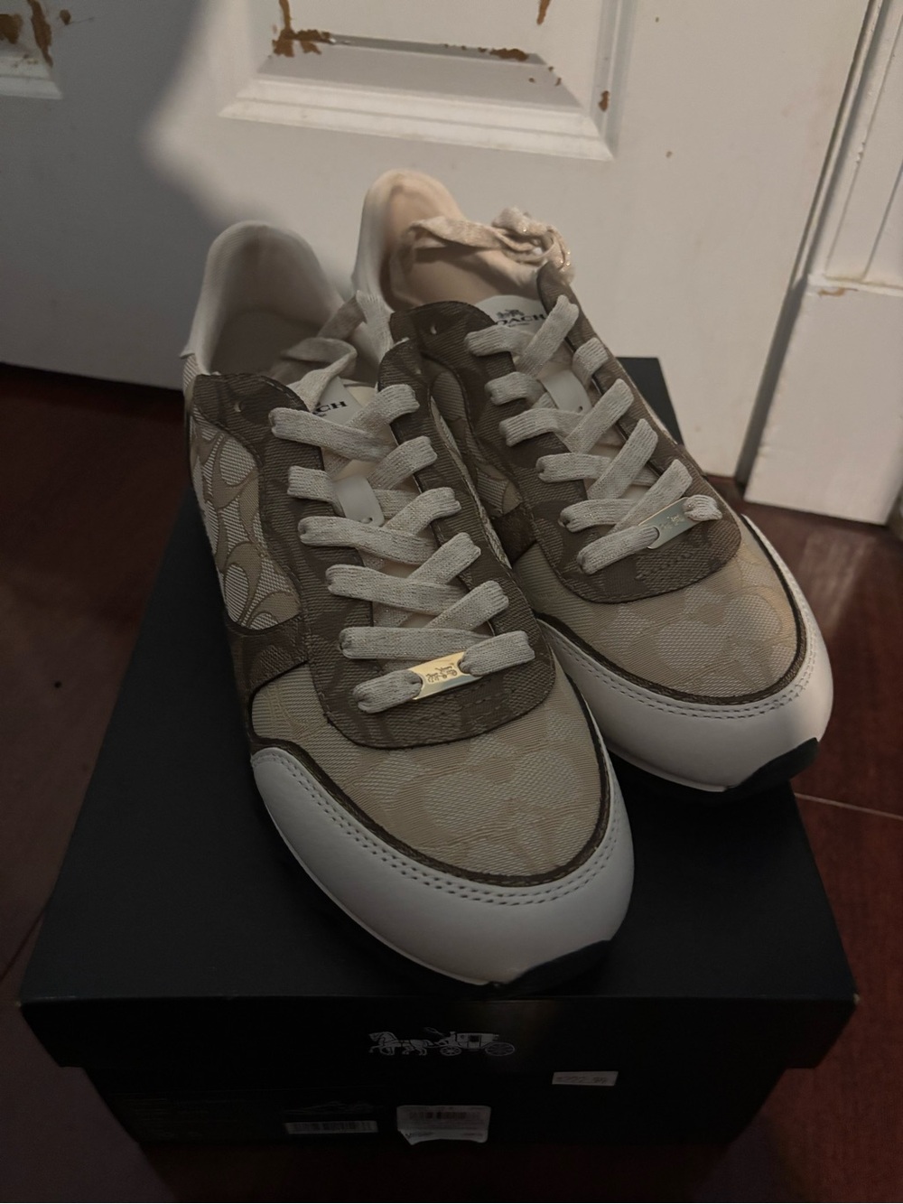 Coach Signature Canvas Trainer Sneakers size 10B 
Comes with box
